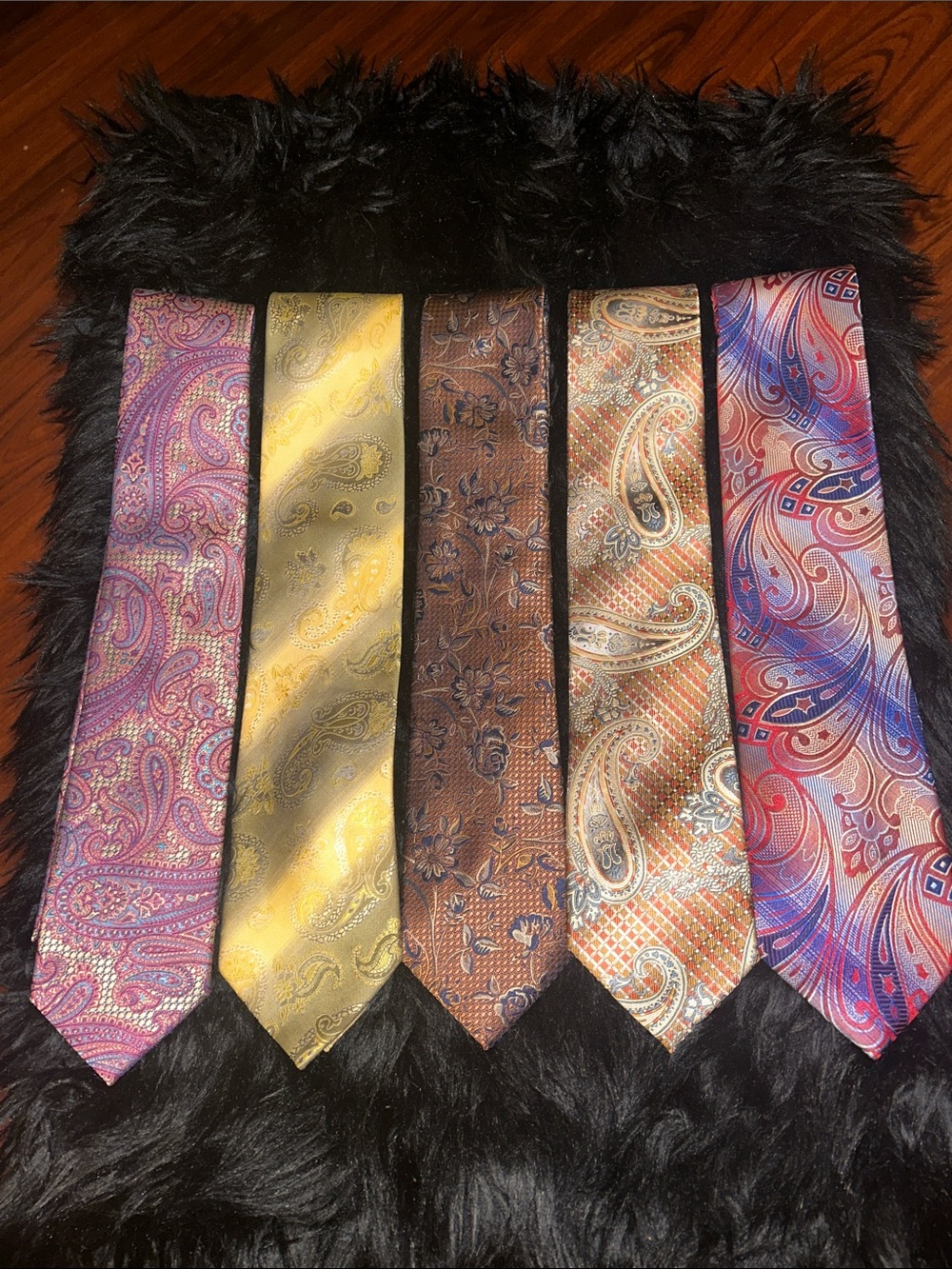 The Stacy Adams "Dapper Gentleman" Autumn & Pastel Mix Lot of 5 VTGMen’s Necktie